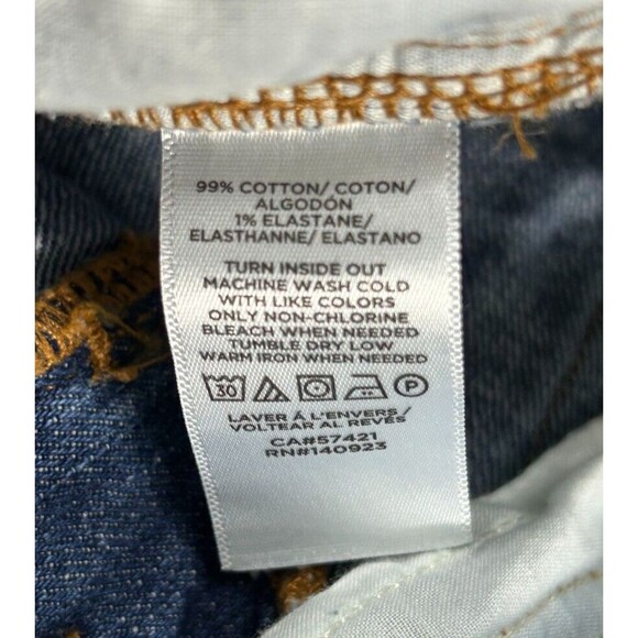 Loft Women High Rise Medium Wash Stretch Denim Cutoff Shorts Size 14 Waist 32 E4 - Picture 9 of 9